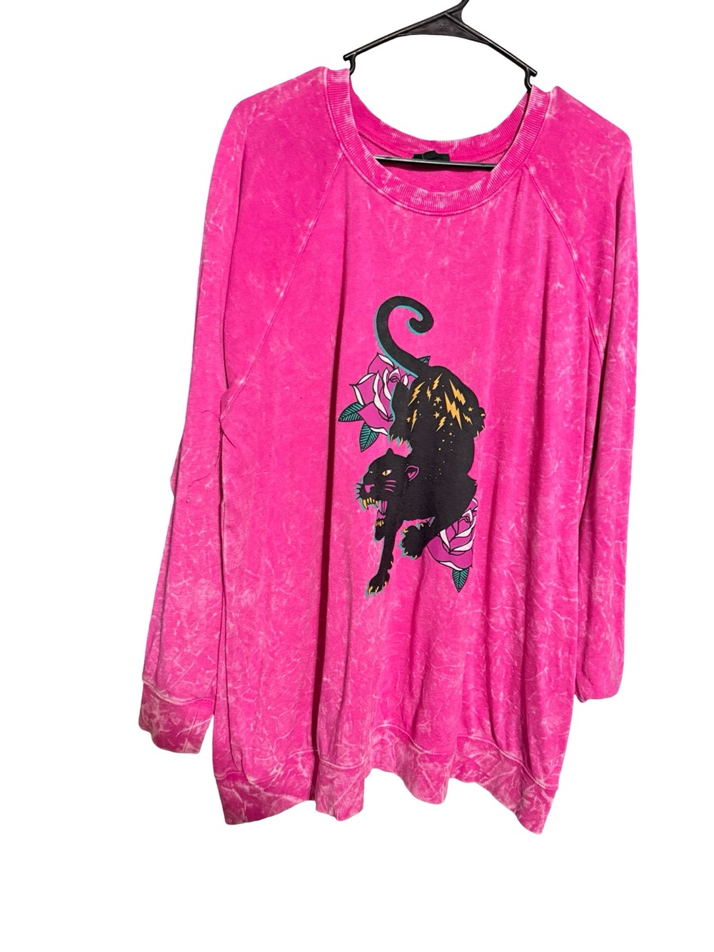 torrid Hot Pink Panther Graphic Pullover Sweatshirt
